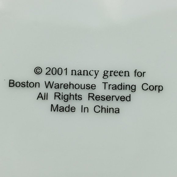 Boston Warehouse Wine & Cheese Appetizer Plates Nancy Green Dessert Snack Plates - Picture 7 of 7